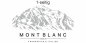 Preview: Autoaufkleber Mont Blanc - Ansicht einseitig