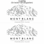 Preview: Autoaufkleber Mont Blanc - Ansicht zweiseitig für beide Fahrzeugseiten