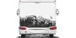 Preview: Autoaufkleber Mystisches Gebirge mit Totenkopf auf Heck von Wohnwagen oder Wohnmobil
