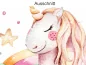 Preview: Autoaufkleber mit niedlichem Einhorn - Ansicht Ausschnitt