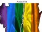 Preview: Autoaufkleber Regenbogenflagge LGBTQ - Ansicht Ausschnitt