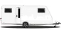 Preview: Magdeburger Skyline als Aufkleber für das Auto auf hellem Wohnwagen - Ansicht Farbauswahl