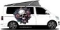 Preview: Autoaufkleber Totenkopf mit Blüten auf Van