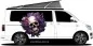 Preview: Autoaufkleber Totenkopf mit Blumen auf Van