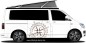 Mobile Preview: Autoaufkleber Vintage Kompass auf weißem VW T6 California