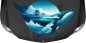 Preview: Autoaufkleber Wal mit Ozean und Insel auf dunkler Motorhaube