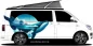 Preview: Autoaufkleber Wal mit Ozean und Insel auf hellem Van