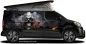 Preview: Autodekor Totenkopf in Flammen auf dunklem Van