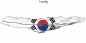 Preview: Autoaufkleber Flagge von Südkorea