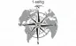 Preview: Autoaufkleber Kompass mit Weltkarte
