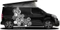 Preview: Autotattoo Retro Ornament auf dunklem Camper - Ansicht Farbauswahl Preview: Autotattoo Retro Ornament auf dunklem Camper - Ansicht Farbauswahl