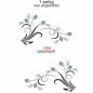 Preview: Bunter Autoaufkleber Blumenornament