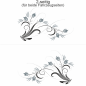 Preview: Bunter Autoaufkleber Blumenornament