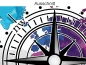 Preview: Campingdekor farbige Weltkarte mit Kompassrose Preview: Campingdekor farbige Weltkarte mit Kompassrose
