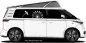 Preview: Modernes Pusteblumendesign als Autoaufkleber auf hellem Camper - Ansicht Farbauswahl