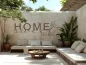 Preview: Außenwandtattoo mit Text Home Sweet Home