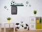 Preview: Wandtattoo Garderobe mit Fußbällen und Wunschnamen