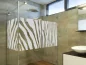 Preview: Glasbanner Zebra auf Duschwand