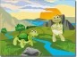 Preview: Glasbild mit Zwei lustigen Schildkröten