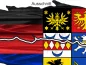 Preview: Autoaufkleber mit der Flagge von Ostfriesland - Ansicht Ausschnitt