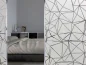 Preview: Milchglasfolie Gewerbe Polygonnetz auf Schiebetür