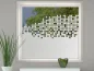 Preview: Milchglasfolie Gewerbe Quadrat Design auf Fenster