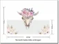 Preview: Bedruckte Milchglasfolie Blumenschädel