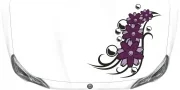 Preview: Ein bunter Autoaufkleber als Blütenzauber mit Perlen