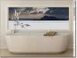 Mobile Preview: Blickdichte Milchglasfolie mit Bambusgras für das Badezimmer