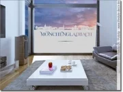 Preview: Blickdichte Fensterfolie mit der Skyline von Mönchengladbach