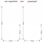 Preview: Sichtschutzfolie Glastür Pusteblume mit Vogelschwarm - Ansicht Ausrichtung und Farbauswahl