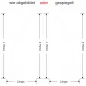 Preview: Sichtschutzfolie Glastür Pusteblume mit Vogelschwarm - Ansicht Ausrichtung und Farbauswahl