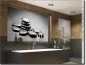 Preview: Sichtschutzfolie für Fenster im Bad mit schwarzen Zen Steinen