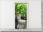 Preview: Türposter einer Toilette im Garten mit Pflanzen