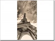 Mobile Preview: Türbild mit Eiffelturm in Paris in sepia