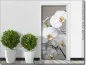 Preview: Türposter weiße Orchideen auf grauem Hintergrund