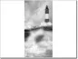 Preview: Türbild mit Leuchtturm im Sturm