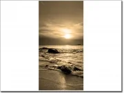 Preview: Türtattoo mit Sonnenuntergang am Strand