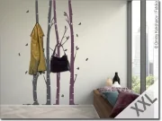 Mobile Preview: Selbstklebende Garderobe mit Bäumen in 2 Farben