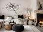 Preview: Wandfolie mit stylischem Kompass