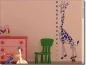 Preview: niedlicher Wandmeter mit Giraffe als Wandtattoo