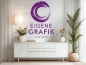 Preview: Wandtattoo Eigene Grafik einfarbig im Arbeitszimmer