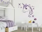 Preview: Wandtattoo mit Einhorn Motiv