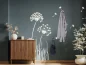 Preview: Wandtattoo Garderobe mit Pusteblume