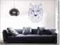 Preview: Wandtattoo mit geometrischem Wolf