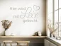 Preview: Wandtattoo Hier wird mit Liebe gekocht