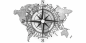 Preview: Wandtattoo Kompass und Weltkarte mit Farbauswahl Preview: Wandtattoo Kompass und Weltkarte mit Farbauswahl