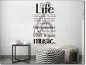 Preview: Buntes Wandtattoo mit Spruch Life is like a piano