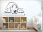 Mobile Preview: Aufkleber für die Wand mit süßem Hund