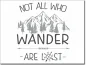 Mobile Preview: Wanddesign Travel Not all who wander are lost